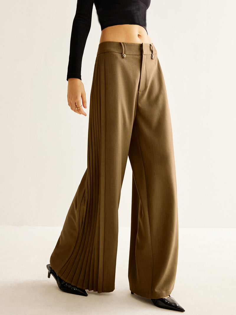 Kaia Women's Pleated Trousers - styled view