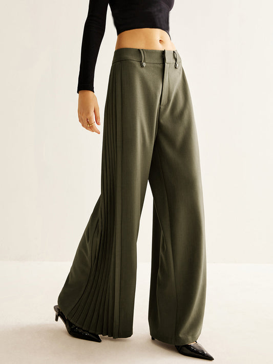 Kaia Women's Pleated Trousers - front view