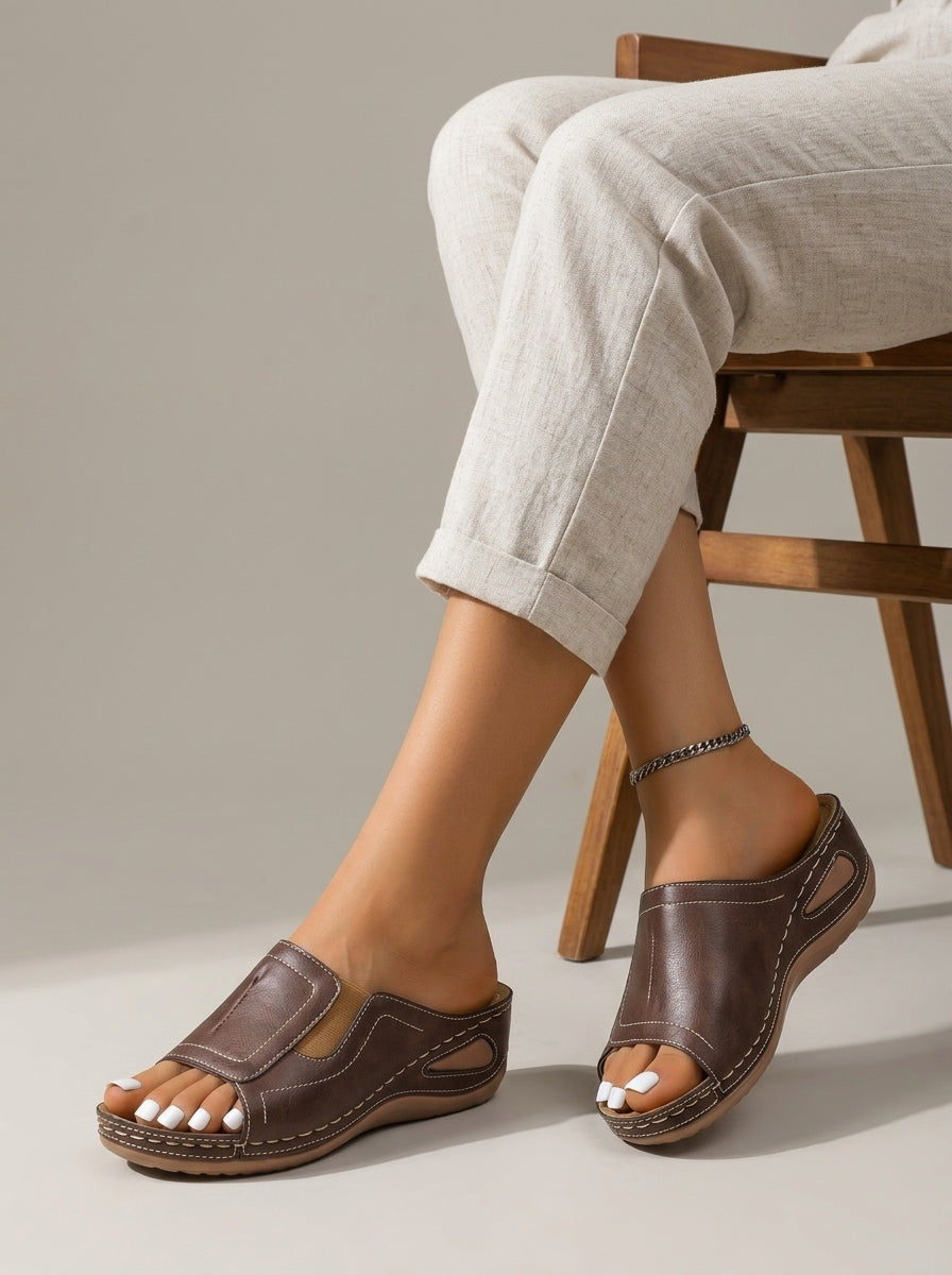 Astrid Women's Platform Sandals - fabric and finish detail