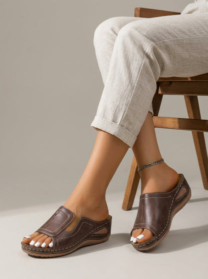 Astrid Women's Platform Sandals - fabric and finish detail