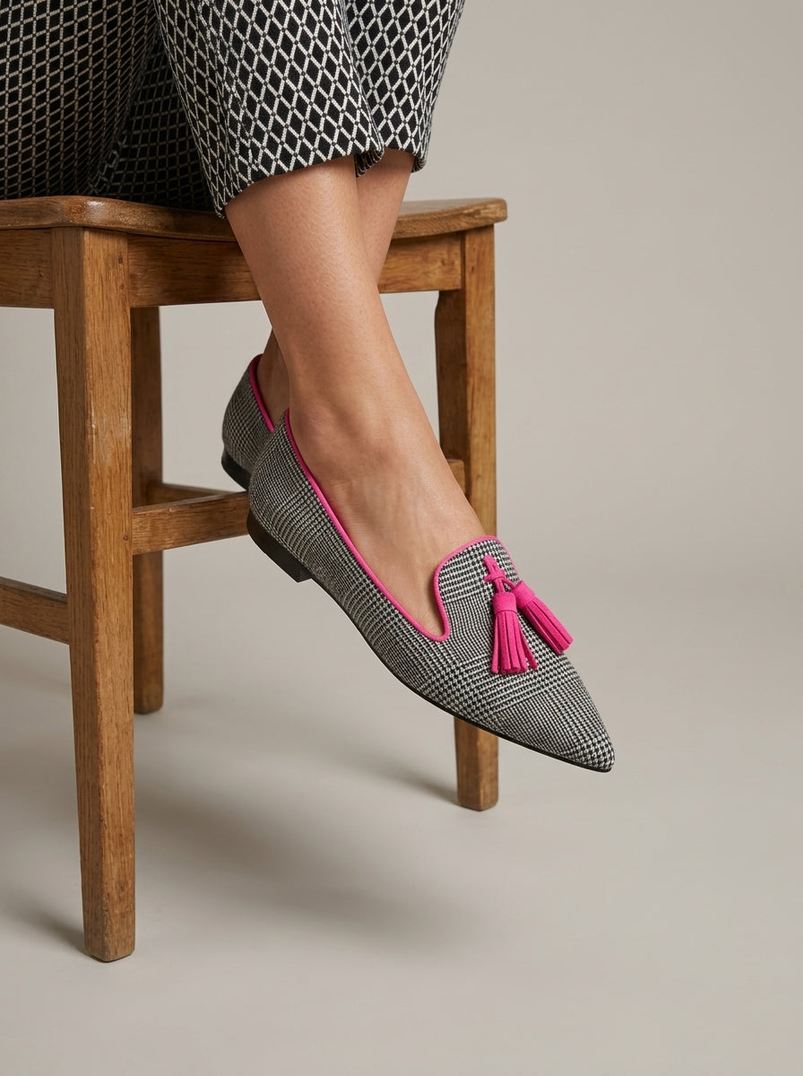 Freya Women's Loafers - fabric and finish detail
