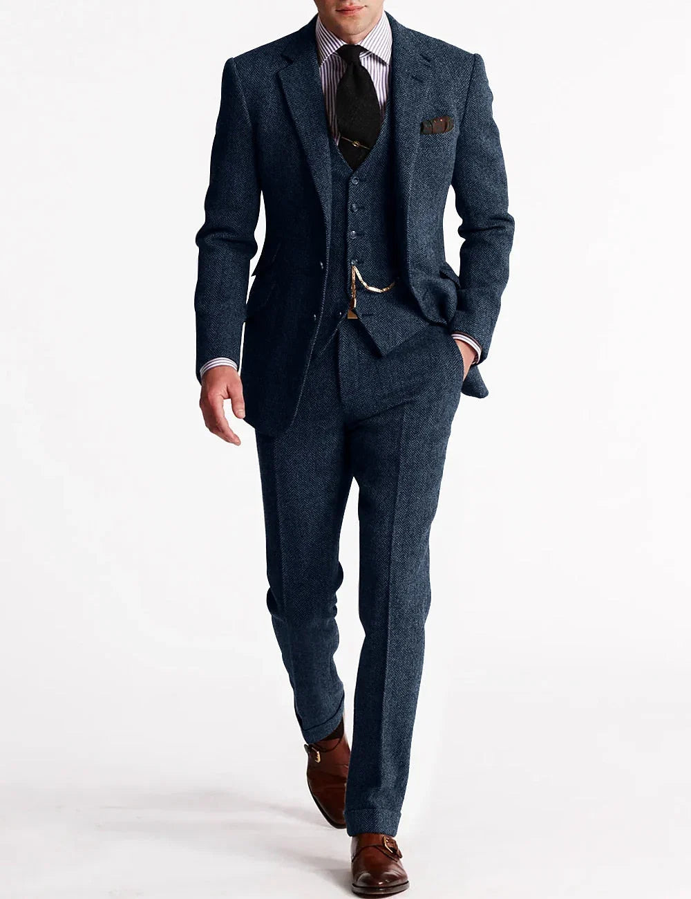 Ezra Men's Tuxedo Suit - flat lay