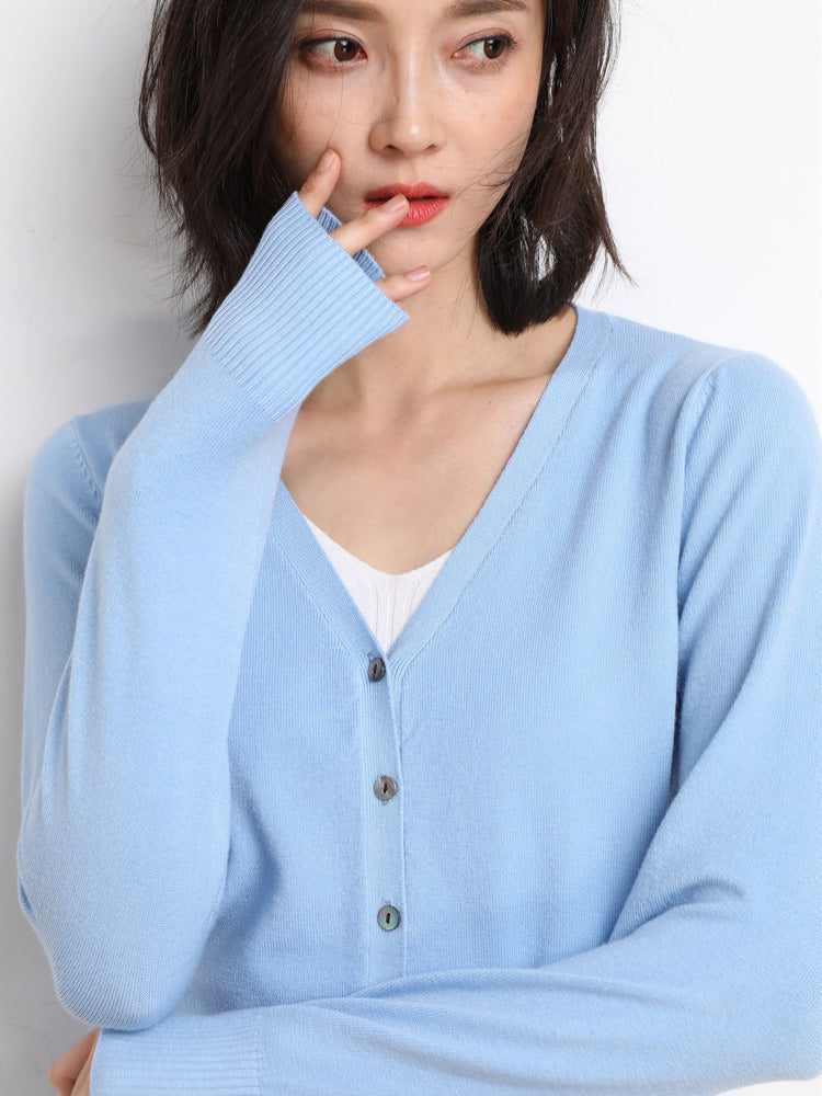Tilda Women's Cardigan | V-neck, Long Sleeve, Button