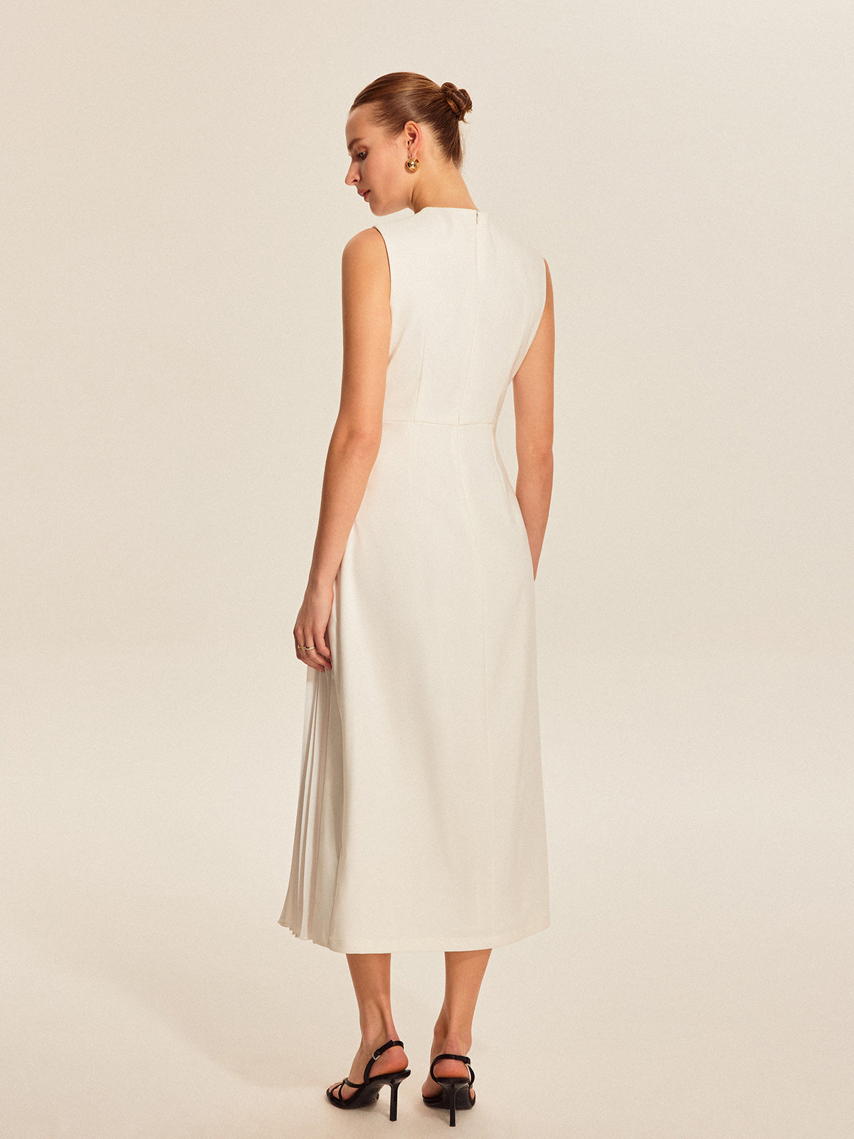 Beatrix Women's Pleated Dress - back view