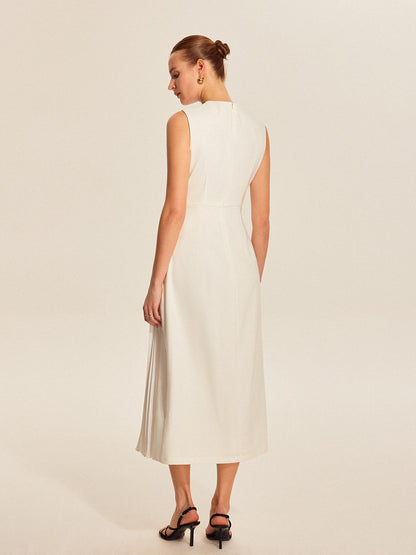 Beatrix Women's Pleated Dress - back view