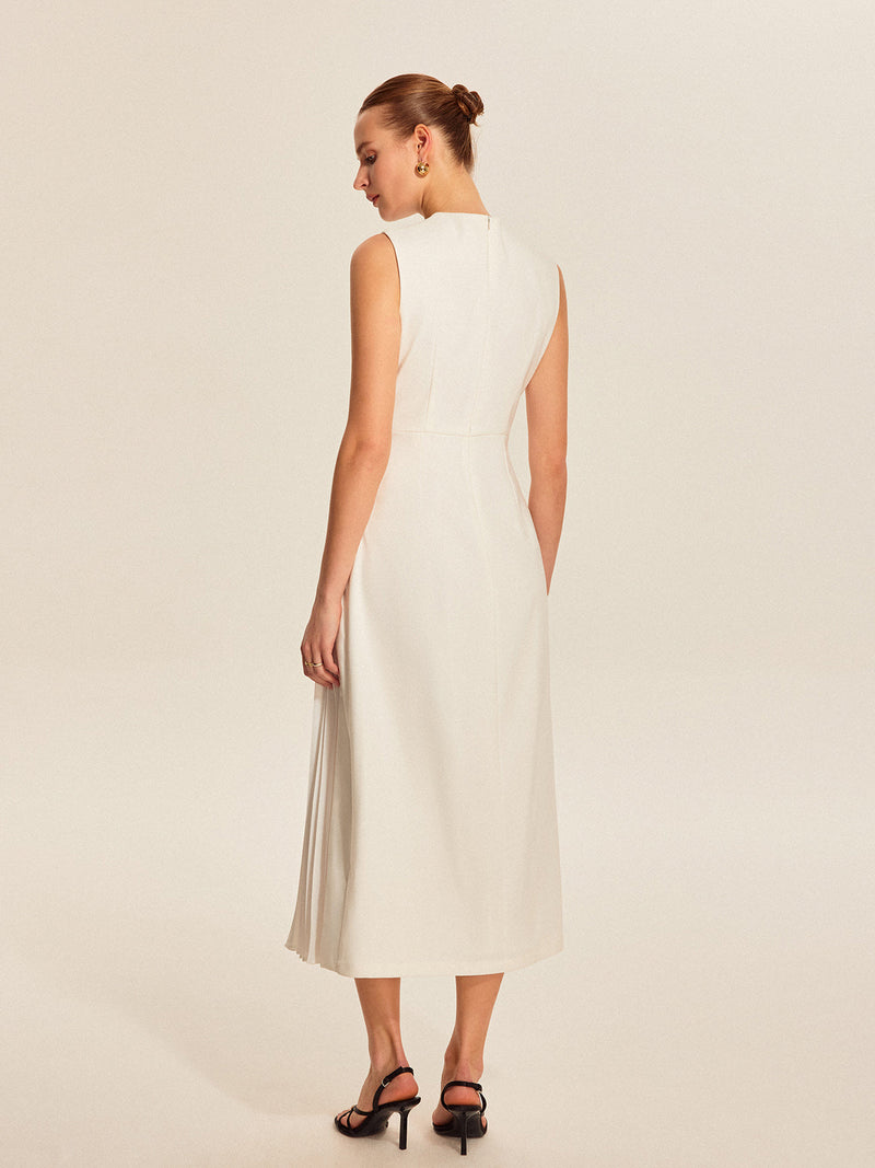 Beatrix Women's Pleated Dress - back view