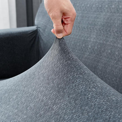 L-Shaped Spotted Anthracite Sofa Cover