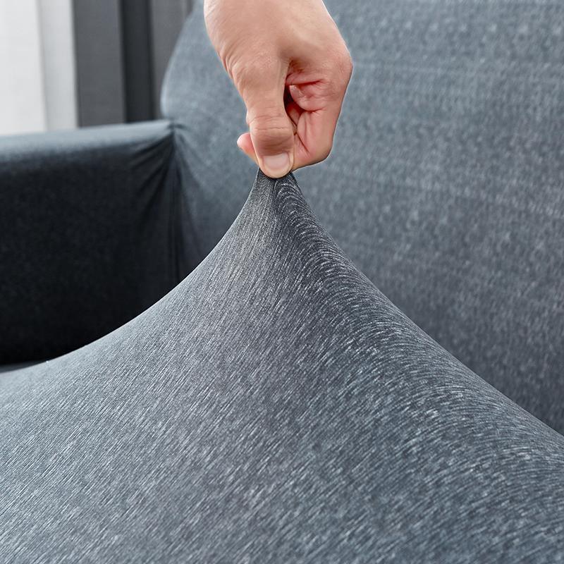 L-Shaped Spotted Anthracite Sofa Cover