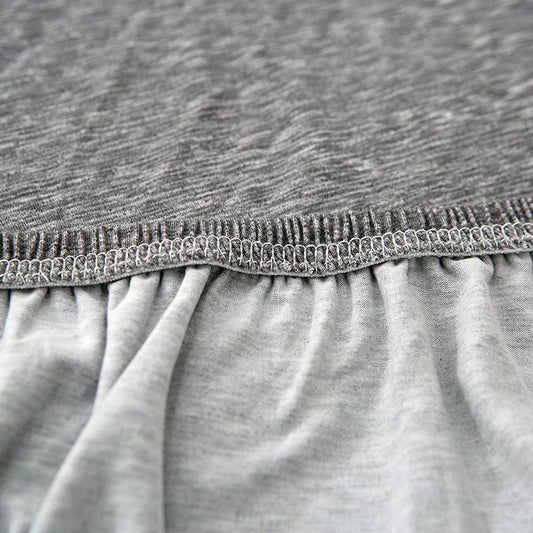 L-Shaped Spotted Light Grey Sofa Cover