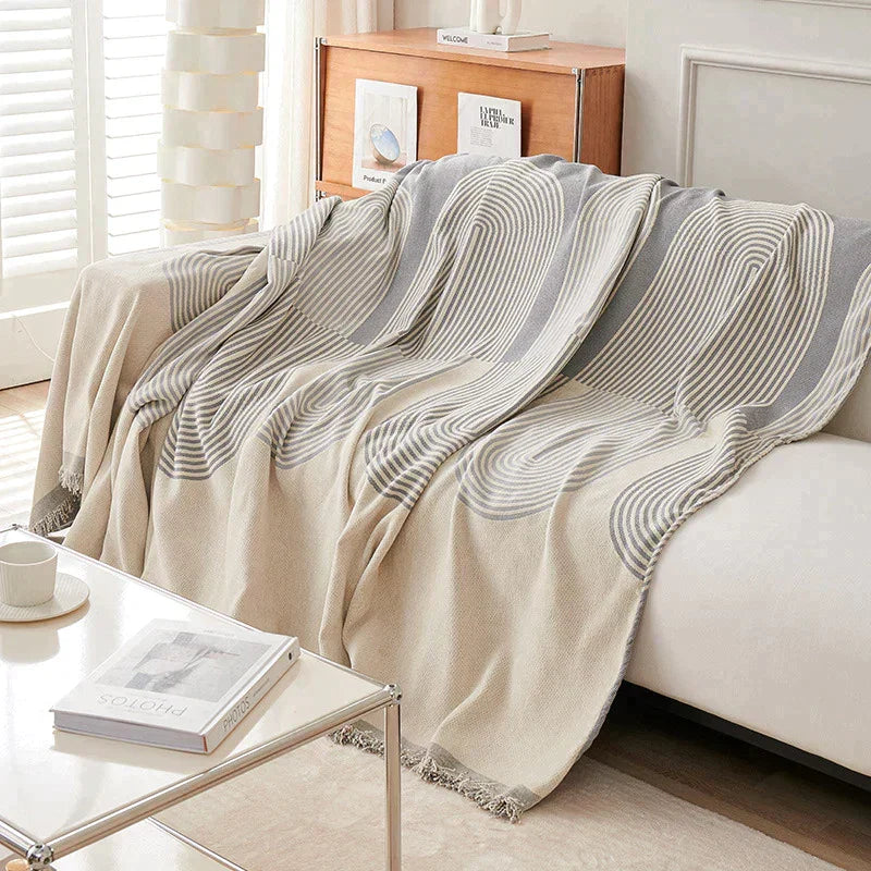 Dusty Grey Chenille Throw Blanket