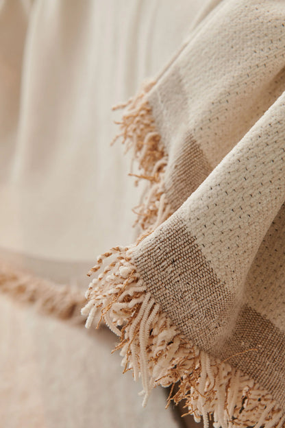 Sandy Tan Chenille Throw Blanket