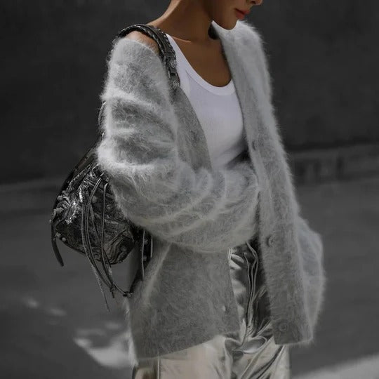 Selma Women's Cardigan - fabric and finish detail