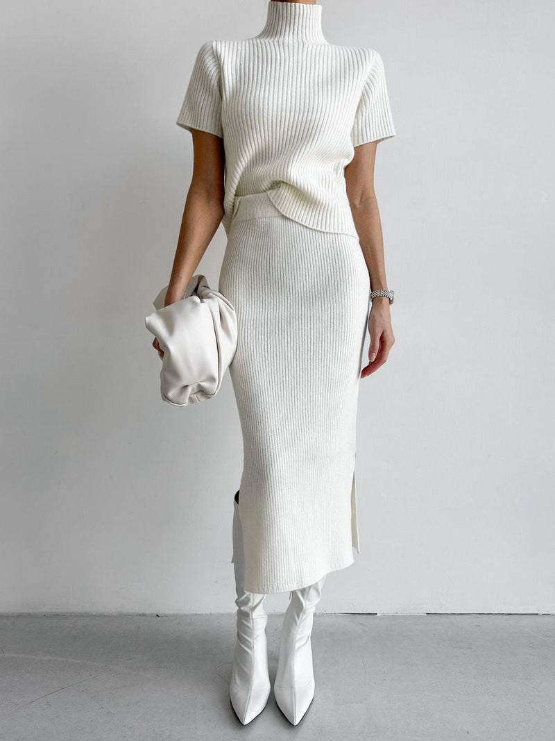 Sienna Women's Ribbed Knit Two-piece Set | Slim Fit