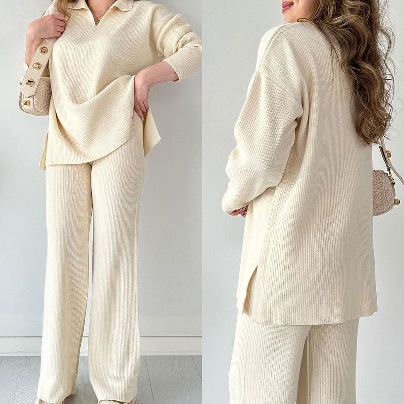Beatrix Women's Ribbed Knit Knit Lounge - front view