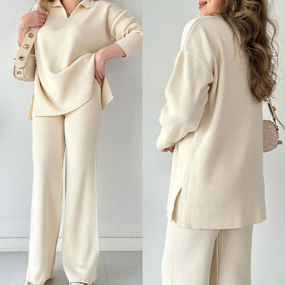 Beatrix Women's Ribbed Knit Knit Lounge - front view