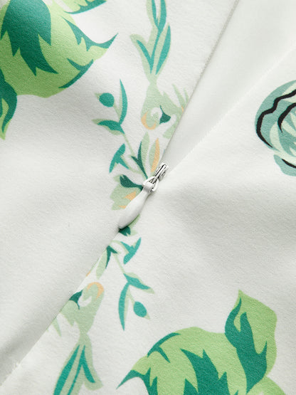 Romy Women's Floral Dress - fabric and finish detail