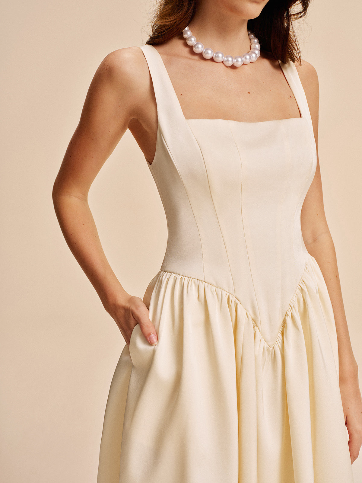 Cosima Women's Pleated Dress - full-length view