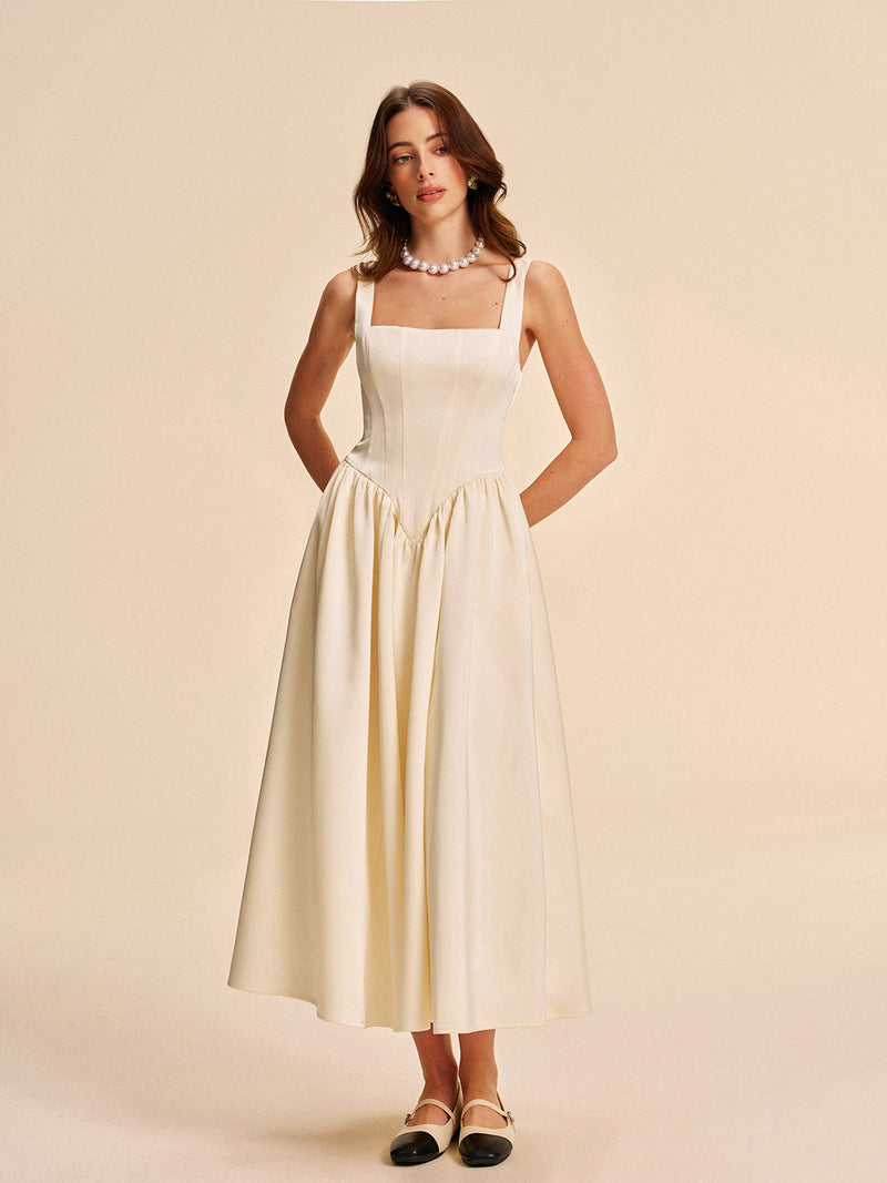Cosima Women's Pleated Dress - front view