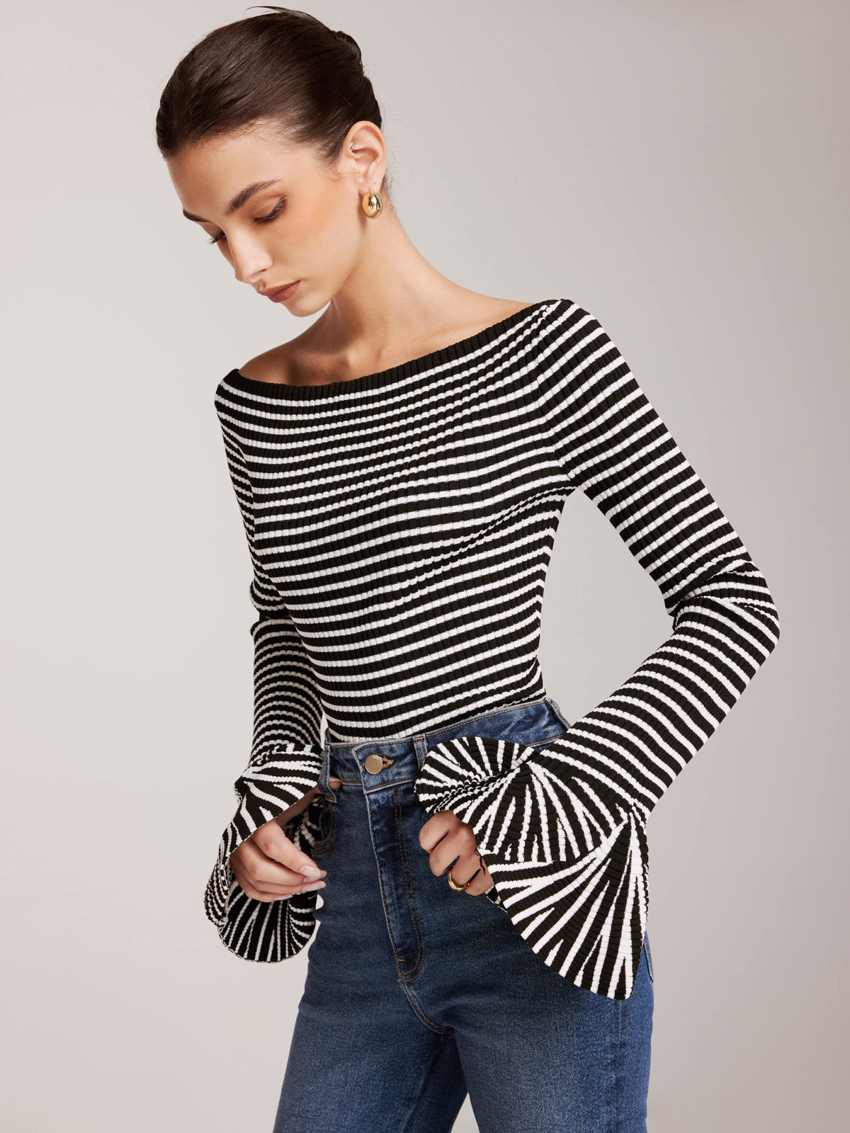 Harlow Women's Striped Top - shown in use