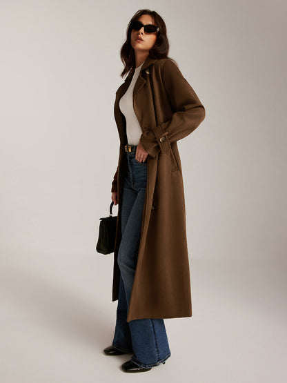 Ruby Women's Suede Trench Coat - back view