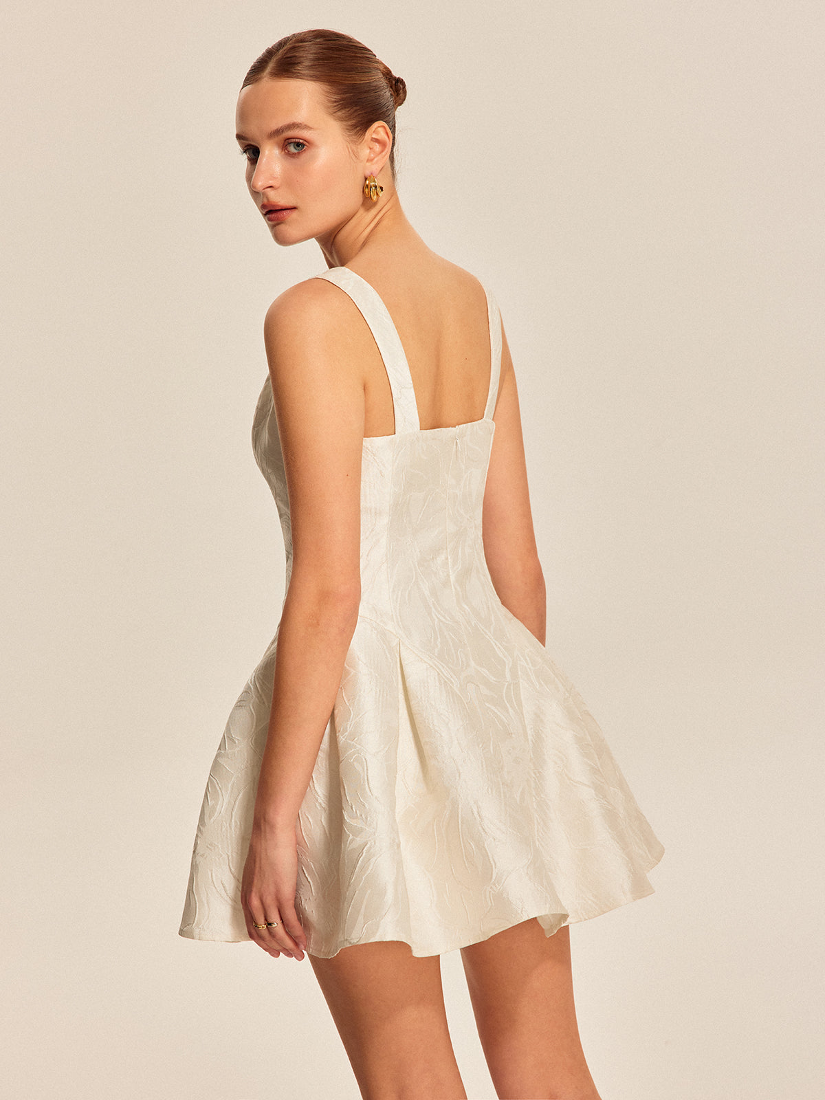 Ines Women's Pleated Dress - close-up detail