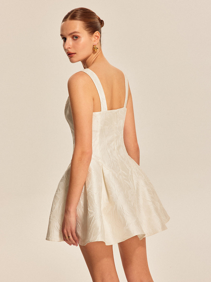 Ines Women's Pleated Dress - close-up detail