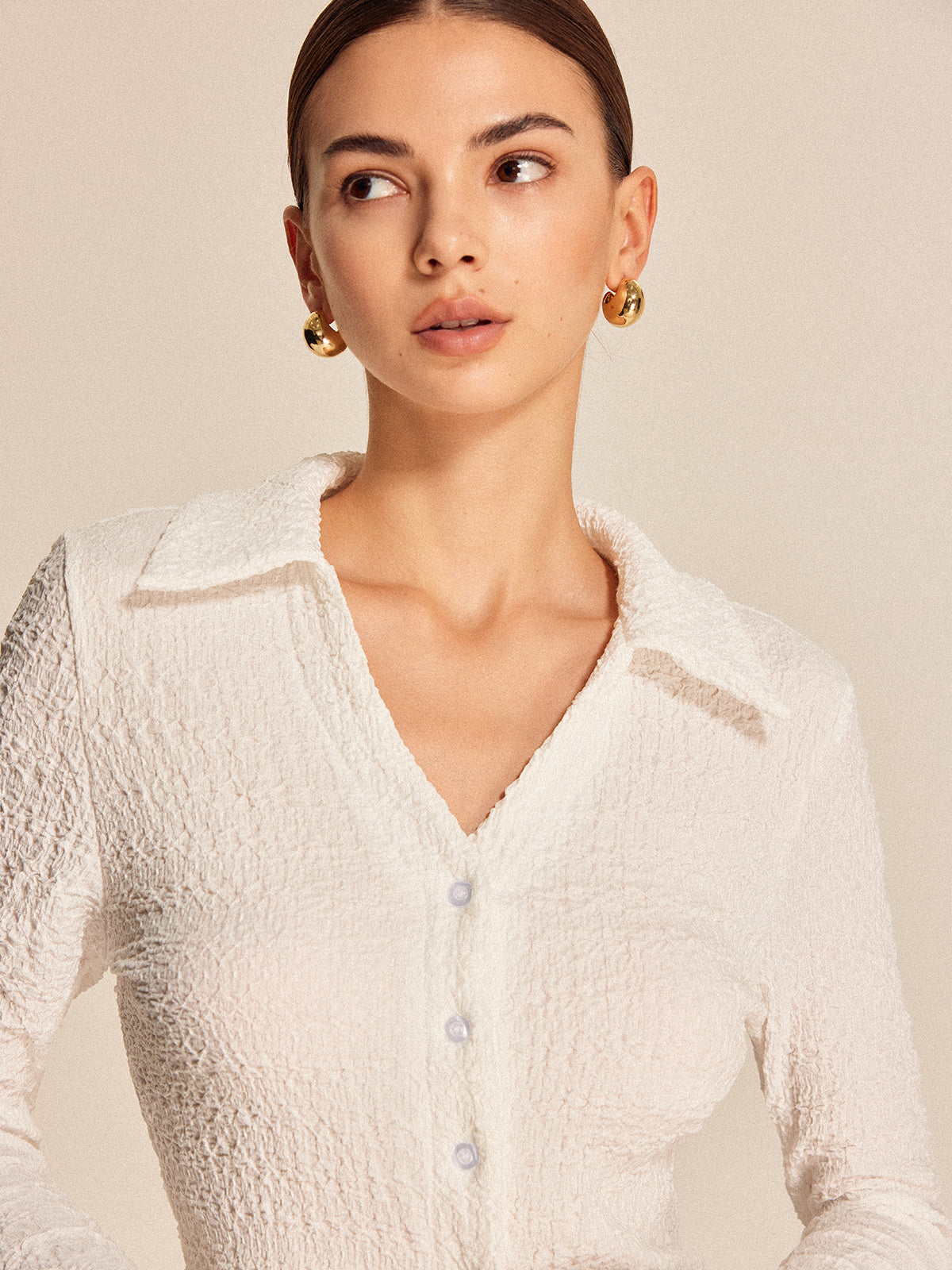 Fleur Women's Shirt - fabric and finish detail