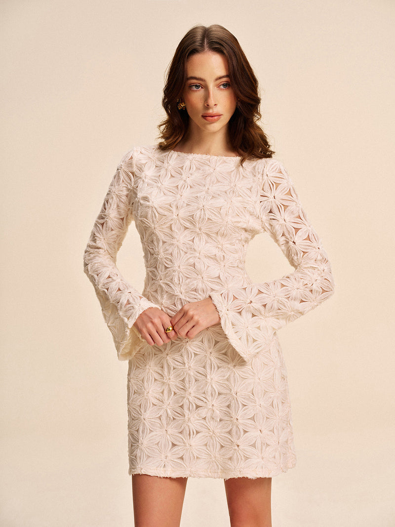 Thea Women's Floral Dress - fabric and finish detail