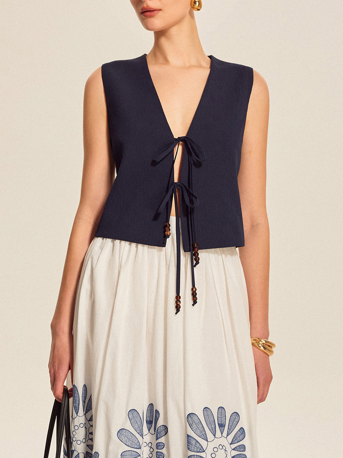 Yara Women's Top - fabric and finish detail