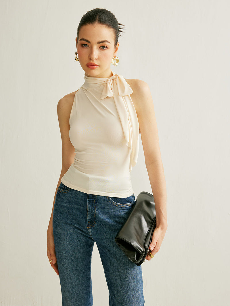 Cosima Women's Top | Halter, Jersey, Sleeveless