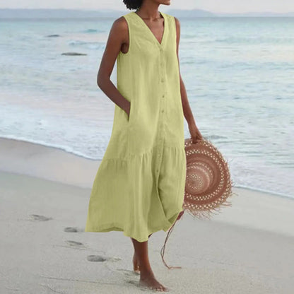 Ruby Women's Midi Dress - fabric and finish detail