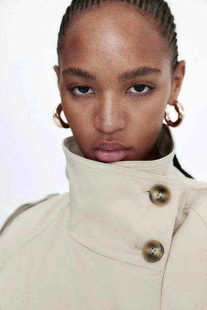Rowan Women's Trench Coat - styled view