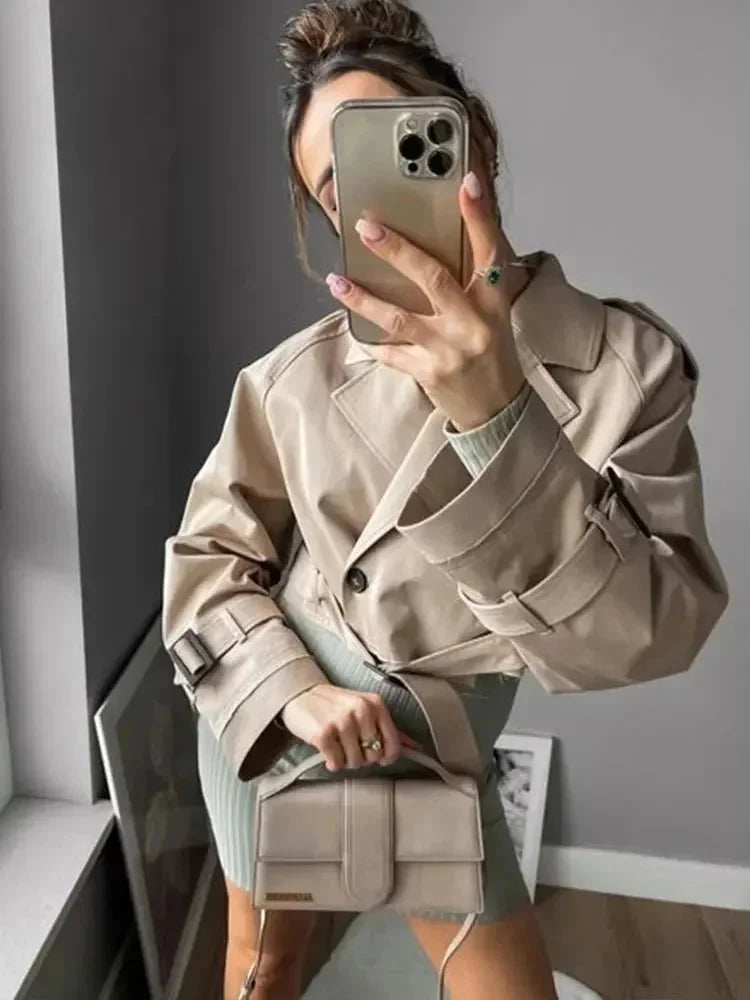Yvette Women's Trench Coat - styled view