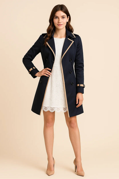 Romy Women's Trench Coat - styled view