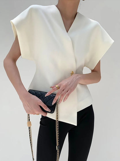 Xanthe Women's Blouse - fabric and finish detail