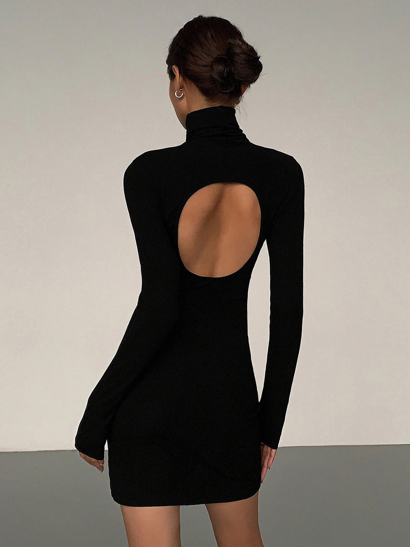 Juno Women's Dress | Slim Fit, Jersey, Turtleneck