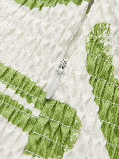 Sienna Women's Pleated Dress - fabric and finish detail