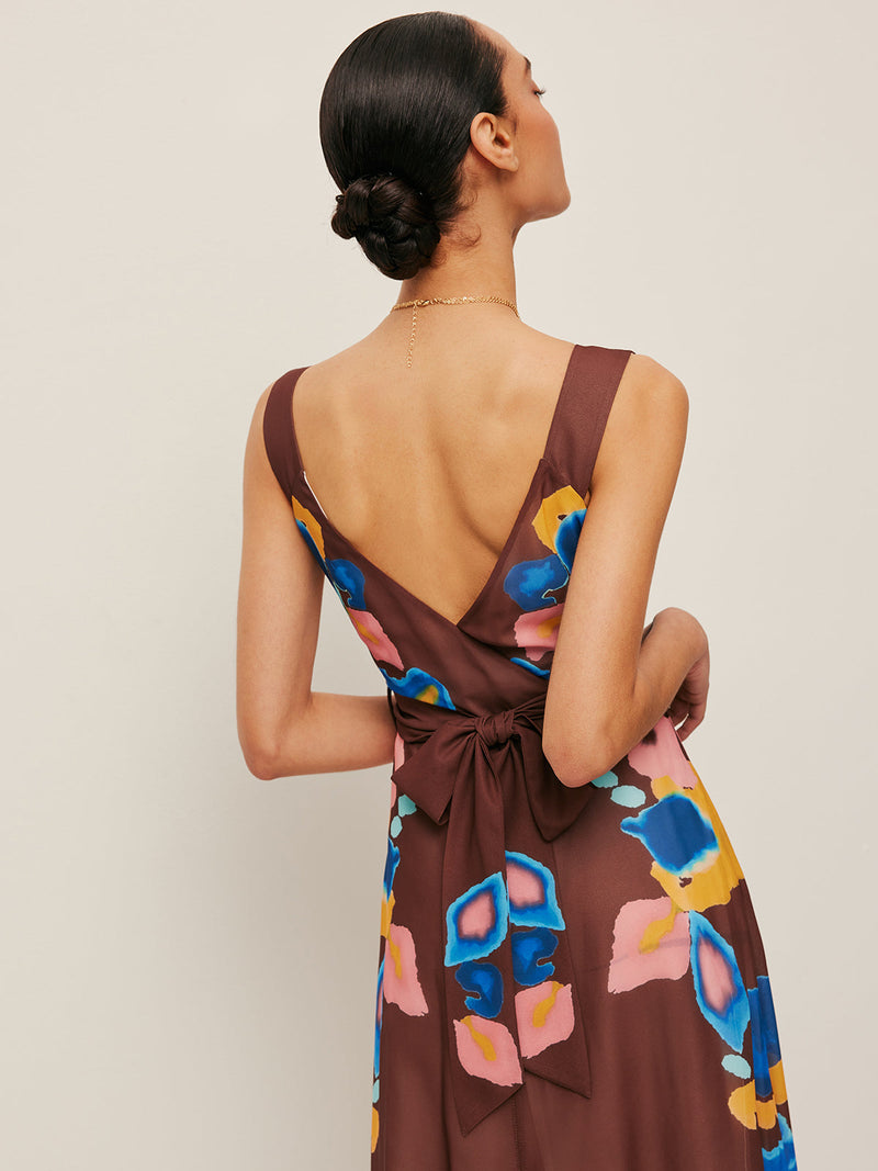 Fleur Women's Printed Dress - fabric and finish detail