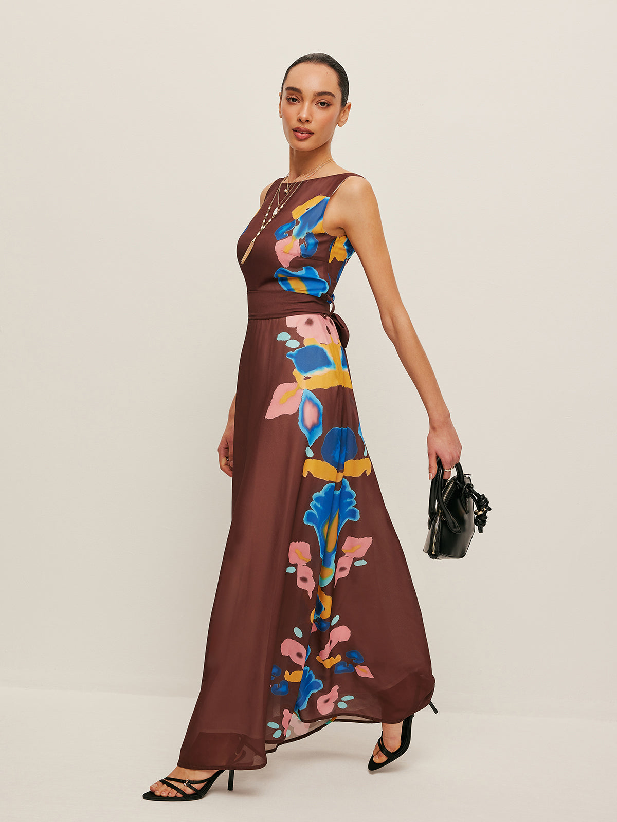 Fleur Women's Printed Dress - back view