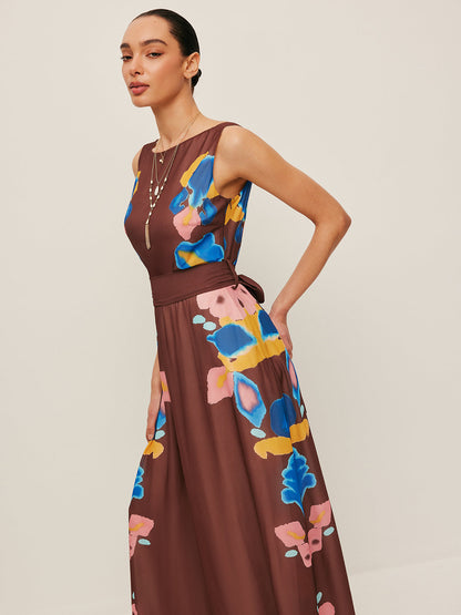 Fleur Women's Printed Dress - close-up detail