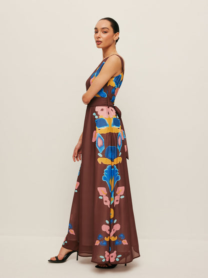 Fleur Women's Printed Dress - flat lay