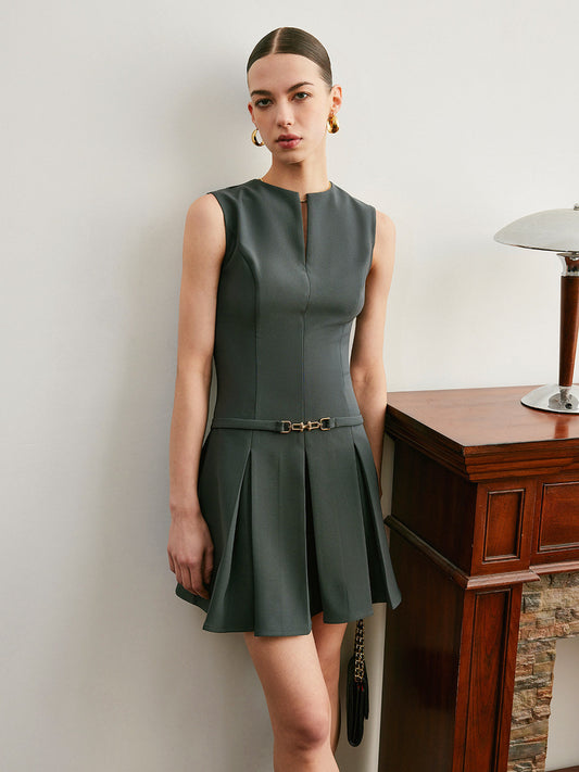 Imogen Women's Pleated Dress - styled view