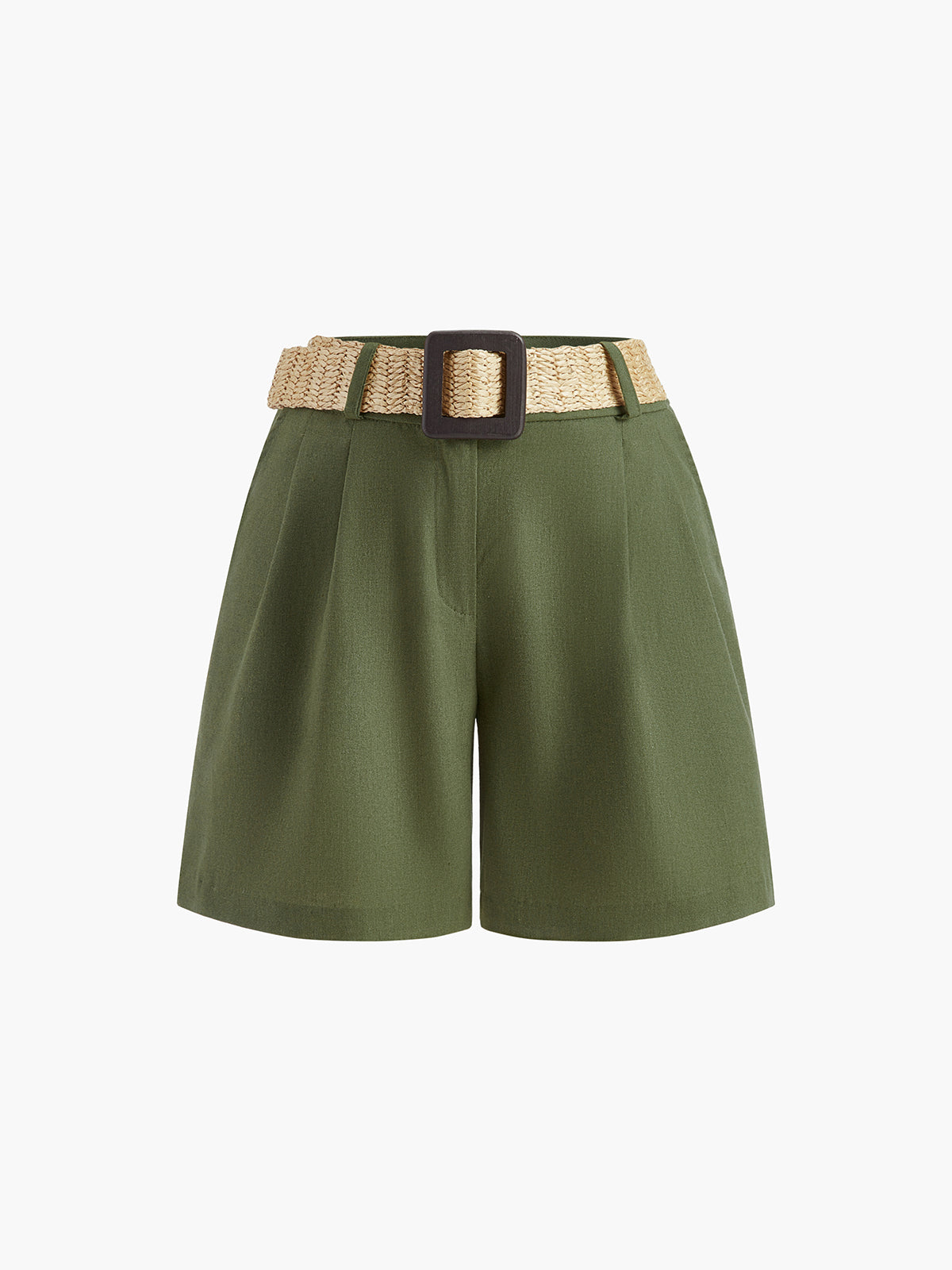 Edith Women's Linen Shorts - fabric and finish detail