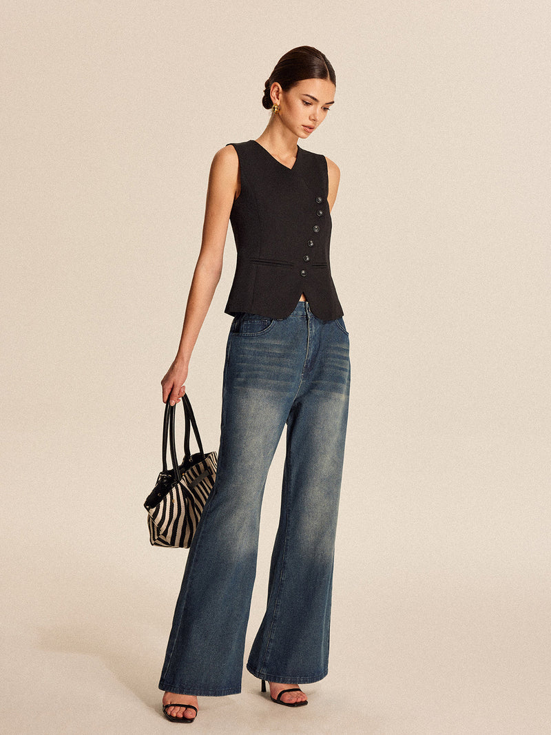 Giselle Women's Vest - fabric and finish detail