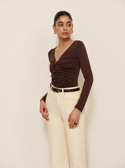 Cleo Women's Pleated Top - full-length view