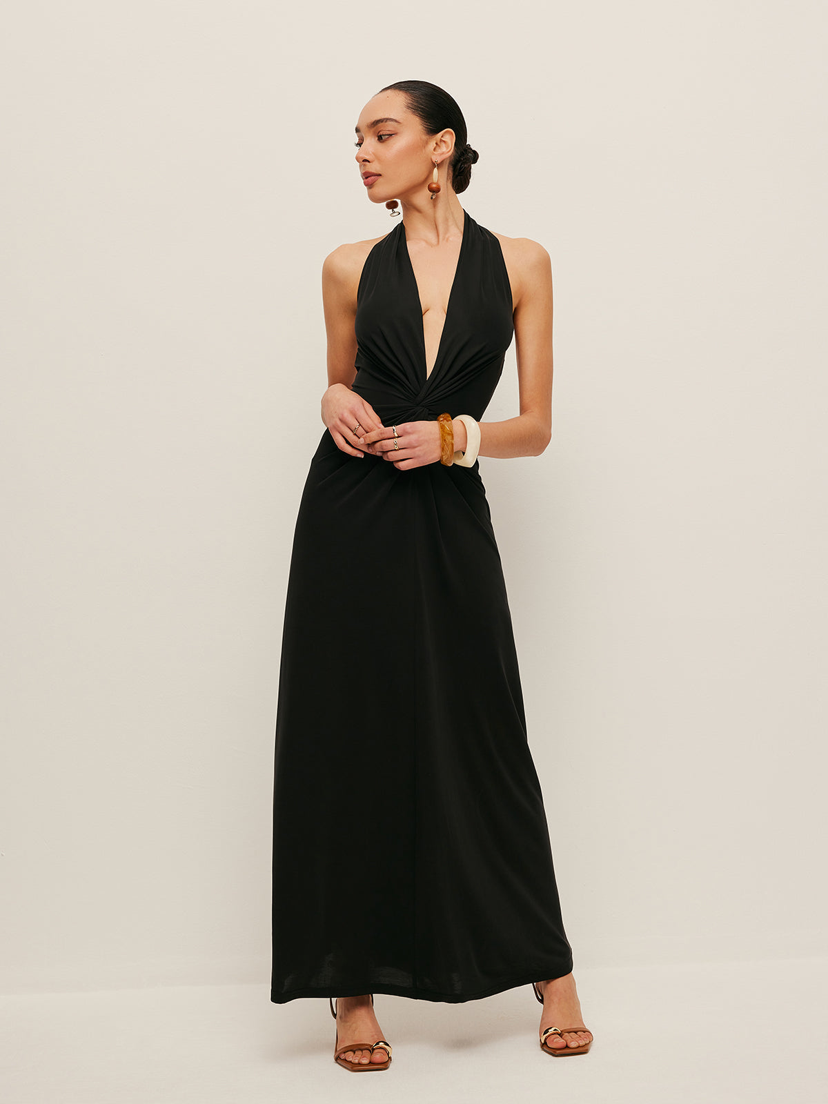 Mabel Women's Pleated Dress - full-length view
