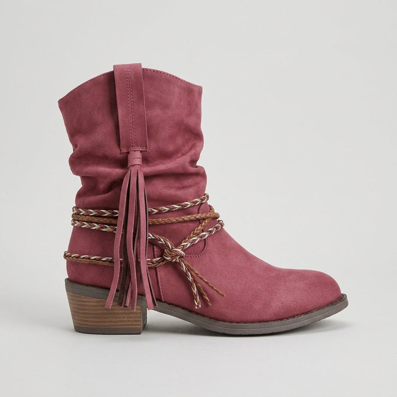 Odette Women's Block Heel Ankle Boots - full-length view