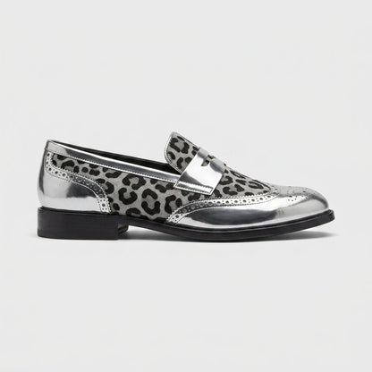 Cormac Men's Leopard Loafers - close-up detail