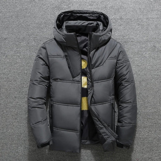 Ezra Men's Quilted Puffer Jacket - styled view