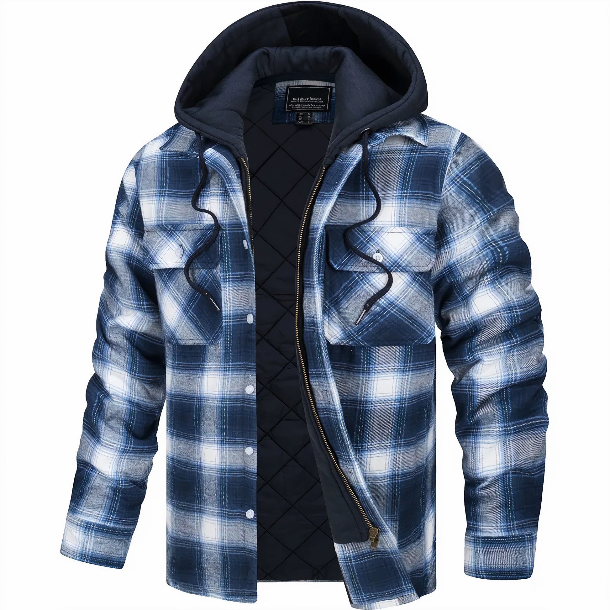 Kester Men's Plaid Jacket - fabric and finish detail